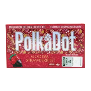 Polkadot Godiva Strawberries Dark Chocolate Bar